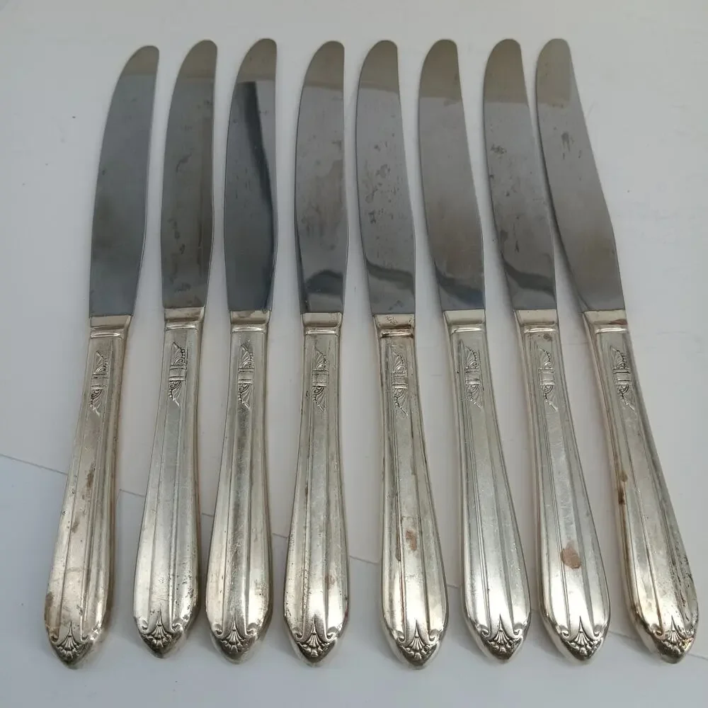 8X BK Rogers Starlight BUTTER KNIVES Silverplate International